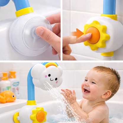 DUCHA DE NUBE ARCOÍRIS PARA EL BAÑO DEL BEBÉ