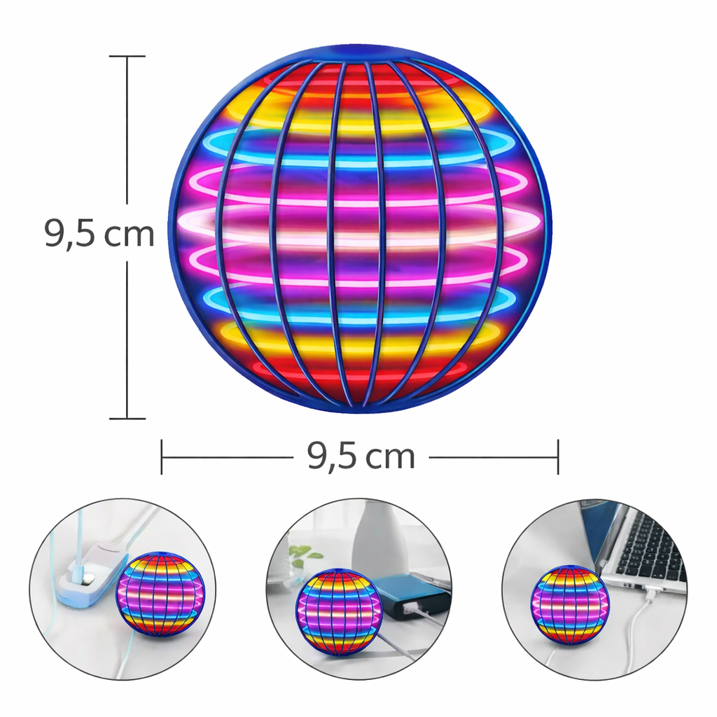 BOLA VOLADORA MÁGICA CON LUCES LED
