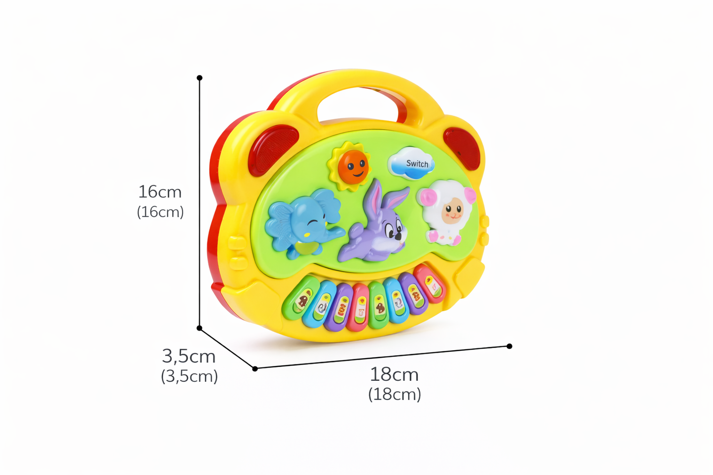 TECLADO EDUCATIVO PARA BEBÉS CON DIBUJOS ANIMADOS
