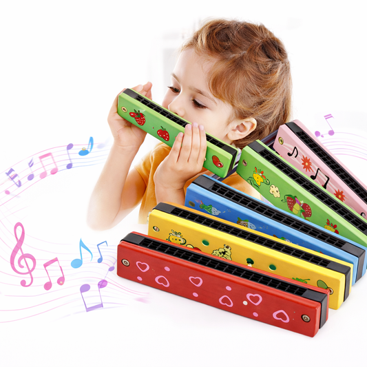 ARMÓNICA  PARA NIÑOS CON DISEÑOS COLORIDOS