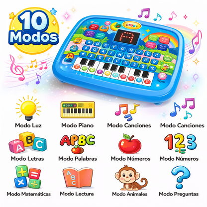 TABLET EDUCACIONAL INFANTIL PARA ALFABETIZACIÓN Y MÚSICA