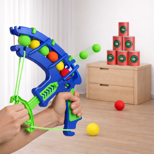 LANZADOR CON PELOTAS DE ESPUMA PARA NIÑOS