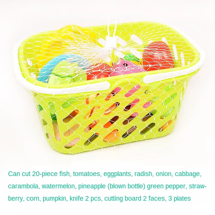 6/10/13/24Pcs Kitchen Fun Cutting Fruits and Vegetables Food Play House Set Puzzle Education Toys For Kids Boys Girls Xmas Gifts