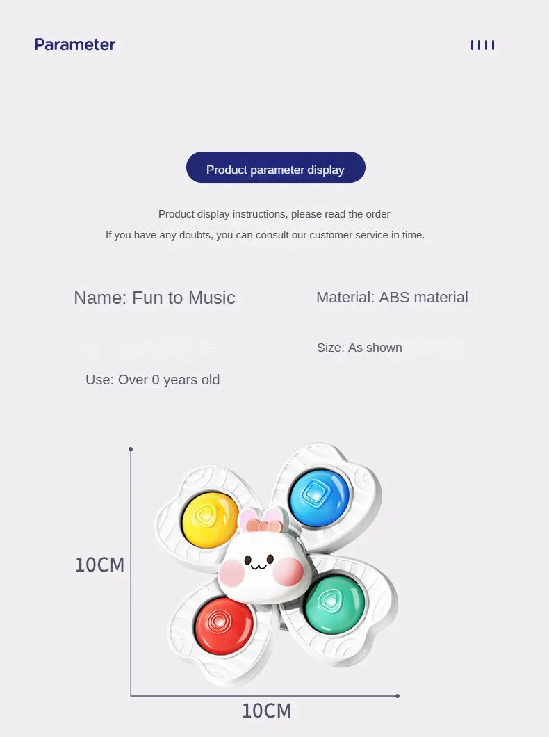 Baby Sucker Spinning Toys Children Bath Montessori Education Rotating 3 Years Bathroom Toys for Toddler Infant Toys for Baby