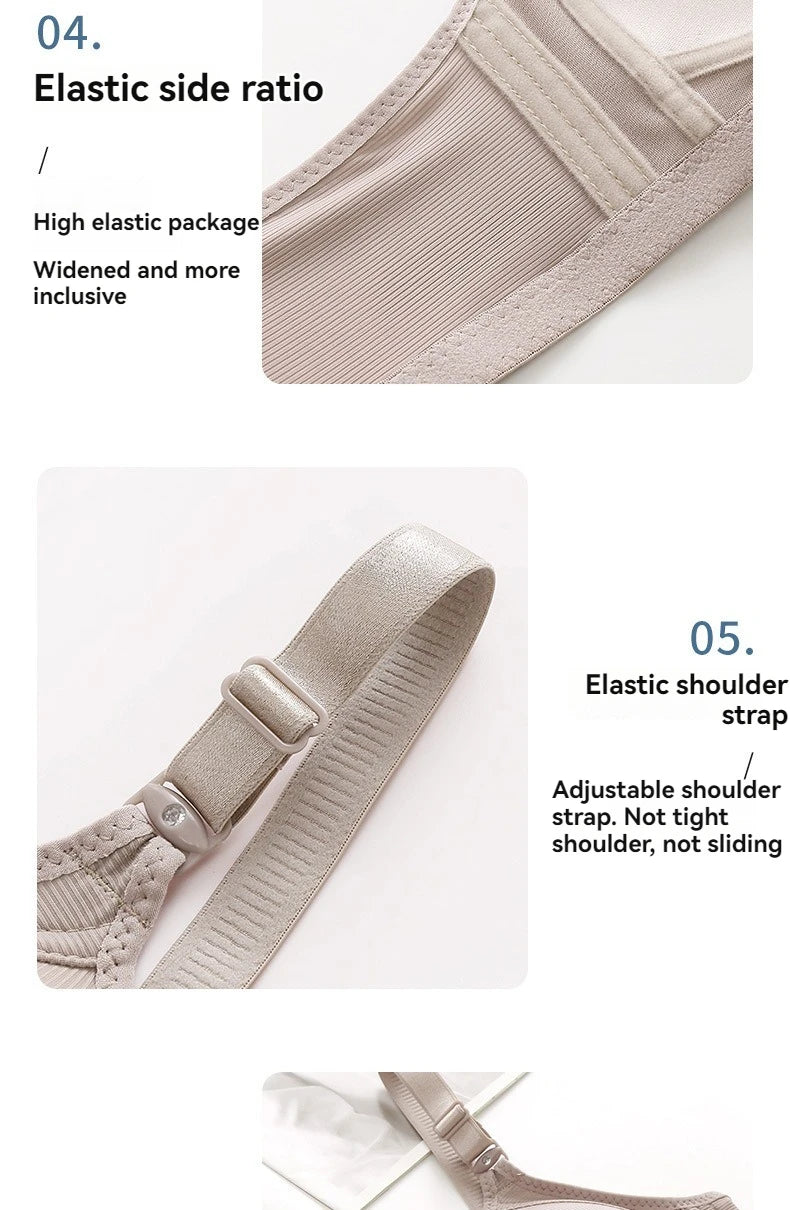 New Large Size Front Buckle Sexy Push up WOMEN'S Bra Adjustable Thin Cup Breathable Comfortable Middle-aged Mom Ladies Underwear