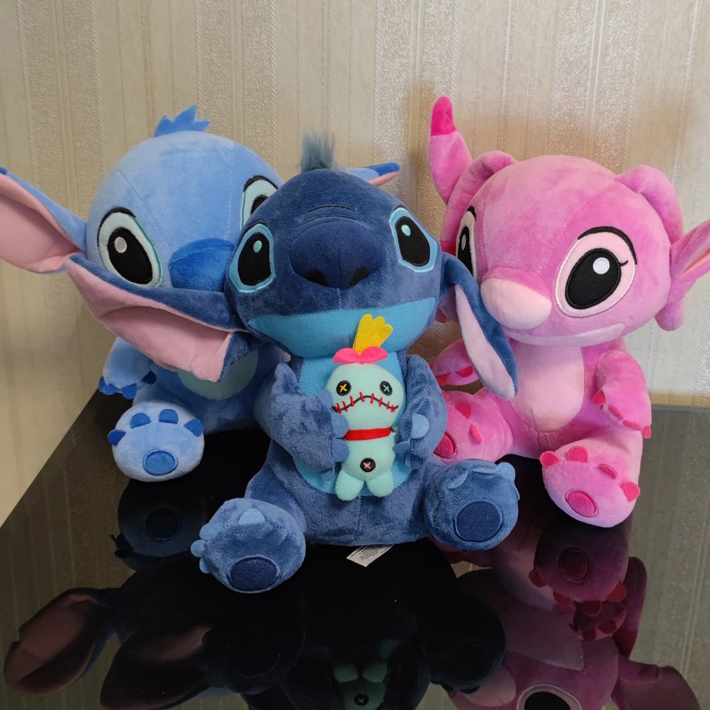 Hot Disney Cartoon Blue Pink Stitch Plush Dolls Anime Toys Lilo and Stitch Stich Plush Stuffed Toys Christmas Gifts for Kids