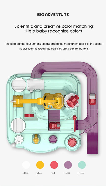 Racing Rail Car Model Educational Toys Children Track Adventure Game Brain Mechanical Interactive Train Animals Space Rocket Toy