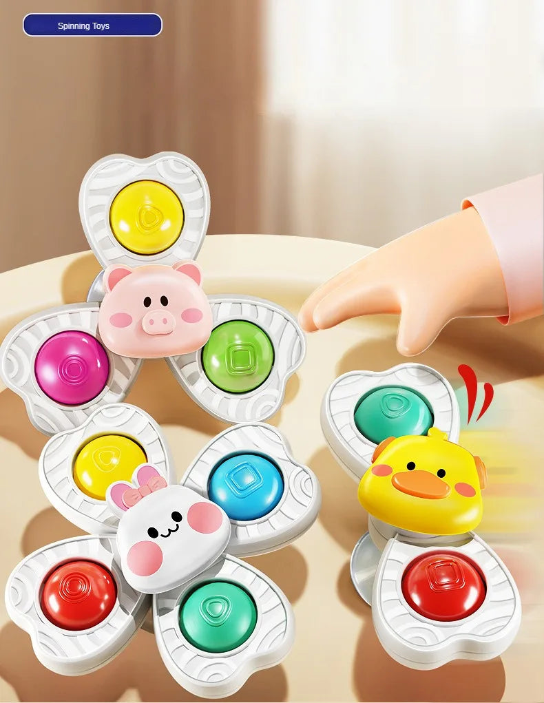 Baby Sucker Spinning Toys Children Bath Montessori Education Rotating 3 Years Bathroom Toys for Toddler Infant Toys for Baby