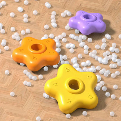 Montessori Rotating Rainbow Tower Baby stacking Puzzle Toys Children Develop Motor Skills Game Spinning Stacking Toys Kids Gift