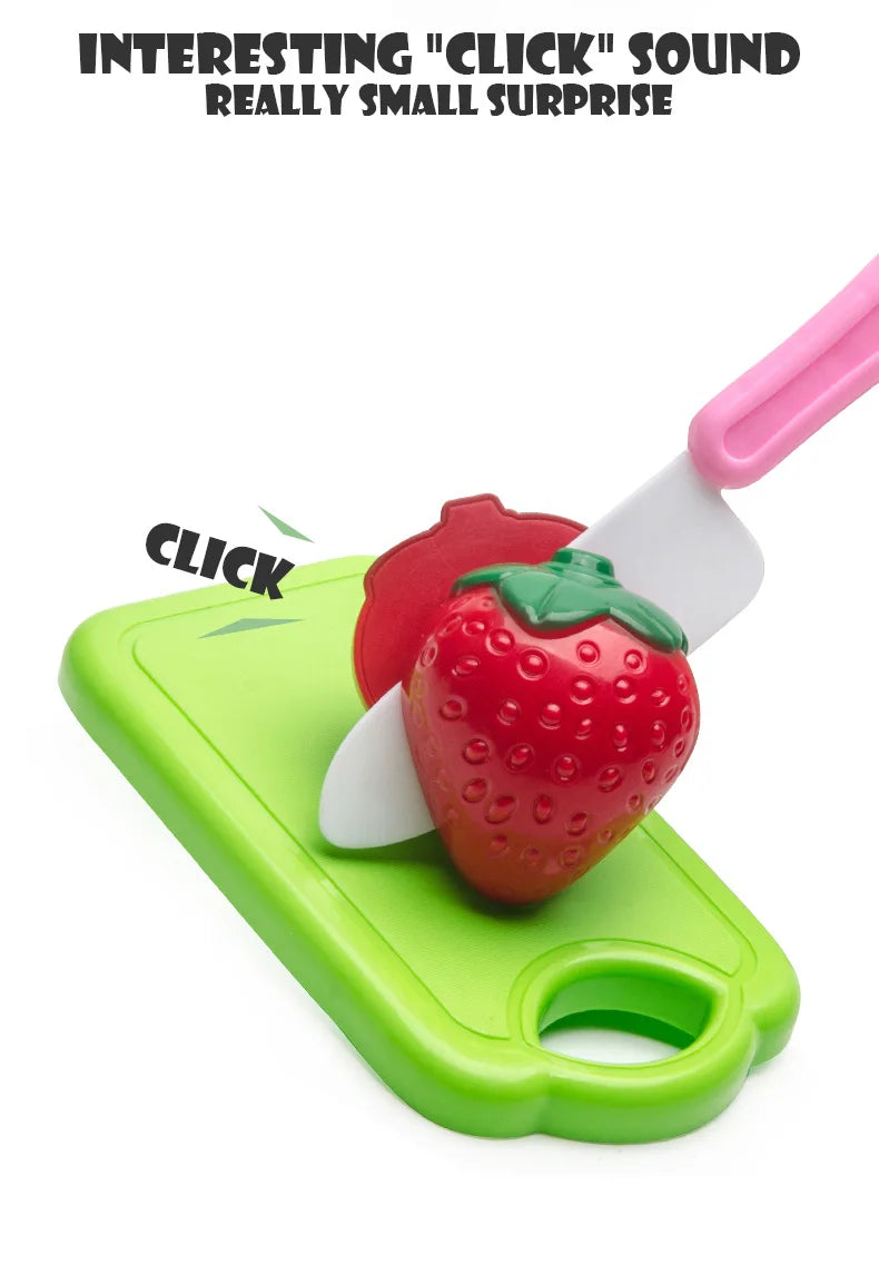 6/10/13/24Pcs Kitchen Fun Cutting Fruits and Vegetables Food Play House Set Puzzle Education Toys For Kids Boys Girls Xmas Gifts