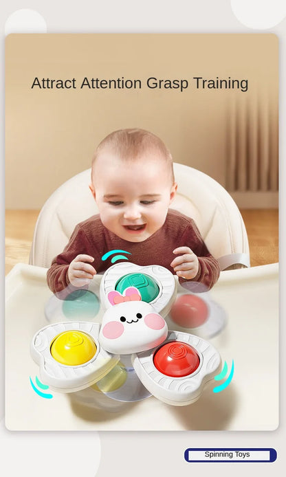 Baby Sucker Spinning Toys Children Bath Montessori Education Rotating 3 Years Bathroom Toys for Toddler Infant Toys for Baby