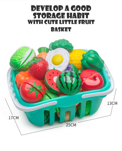 6/10/13/24Pcs Kitchen Fun Cutting Fruits and Vegetables Food Play House Set Puzzle Education Toys For Kids Boys Girls Xmas Gifts